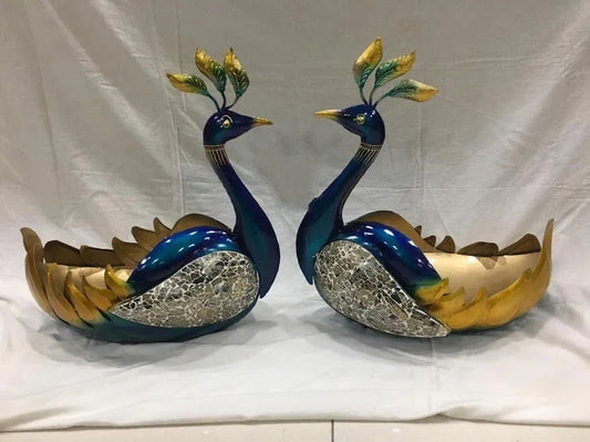 Handcrafted Wrought Iron Peacock Showpiece - ArtyCraftz.com