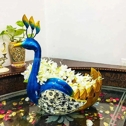 Handcrafted Wrought Iron Peacock Showpiece - ArtyCraftz.com