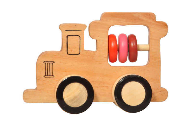 Handcrafted wooden Train Push Toy - ArtyCraftz.com