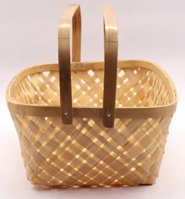 Handmade Bamboo Plain Basket-ArtyCraftz.com