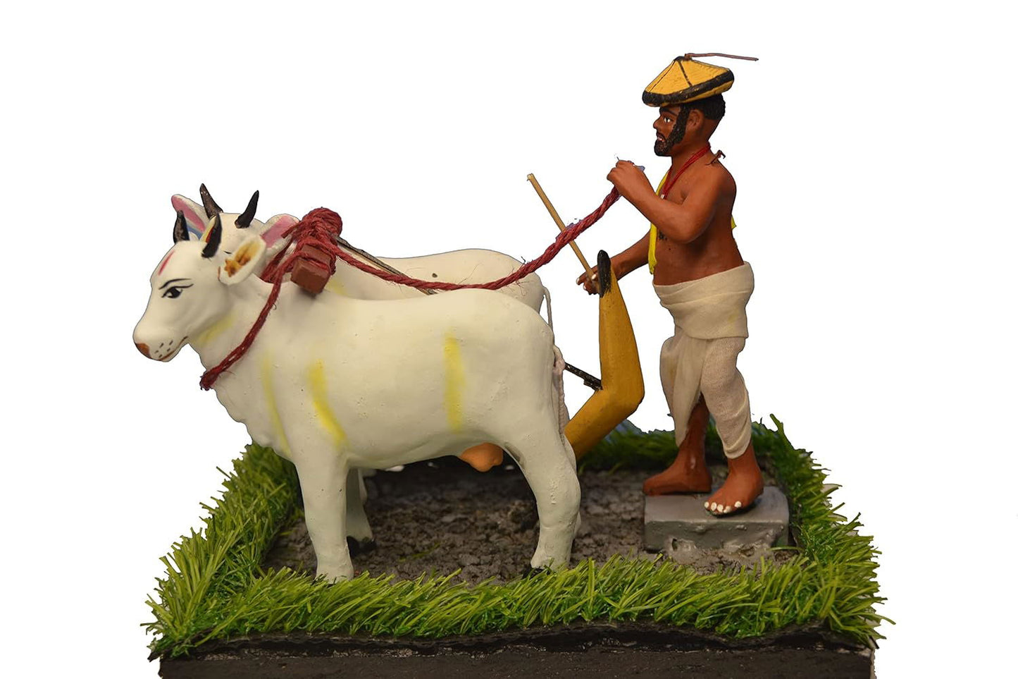 Handmade Clay Farmer Showpiece - ArtyCraftz.com