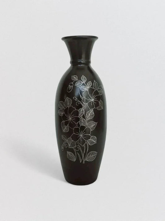 Handmade Clay Vase for Home Decor and Gifting 11 Inches - ArtyCraftz.com