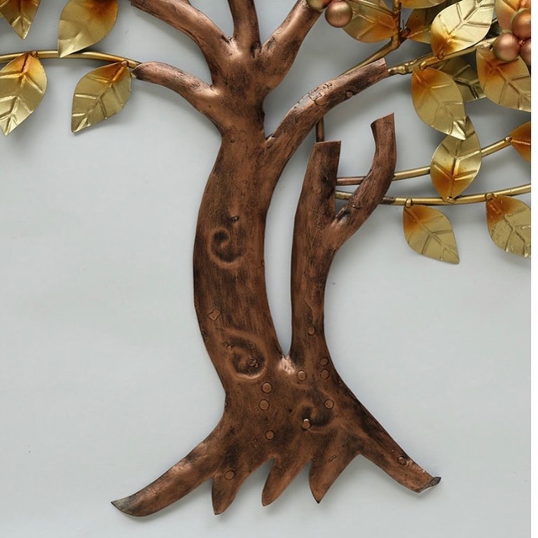 Handmade Golden Tree Wall Hanging