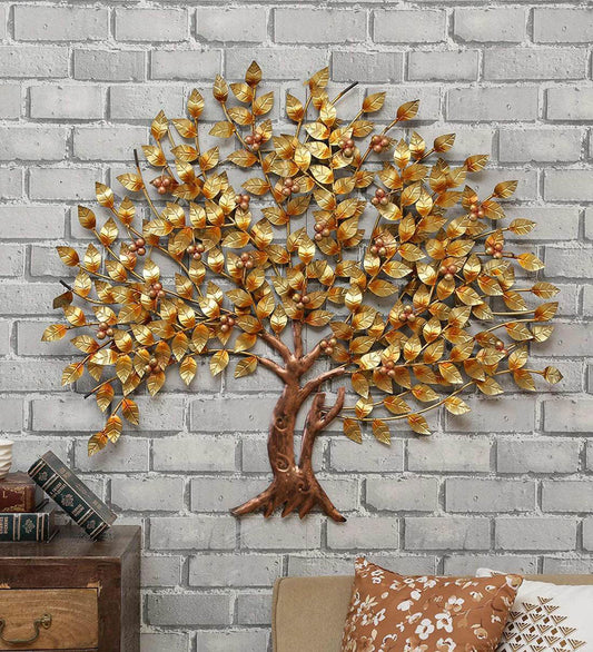 Handmade Golden Tree Wall Hanging - ArtyCraftz.com