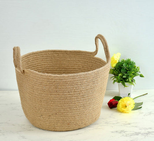 Handmade Jute Basket for Home Decor - ArtyCraftz.com
