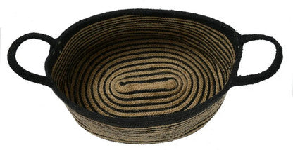 Handmade Jute and Cotton Basket