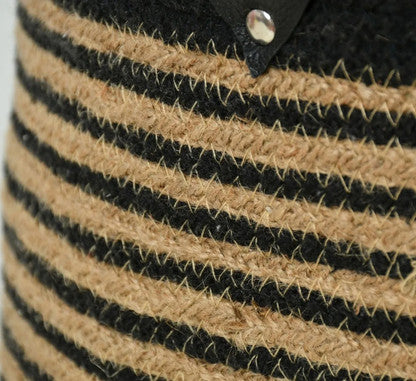 Handmade Jute and Cotton Basket