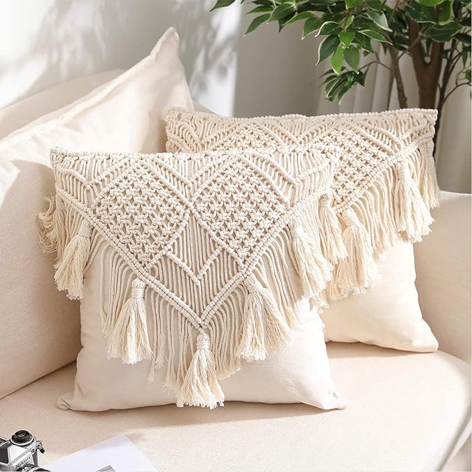 Handmade Macrame Cushion Cover 