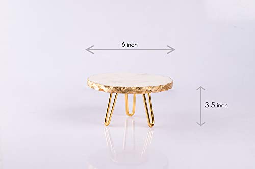 Handmade Marble White Muffin and Pastry Stand Small ( 6inch x6inch x 3.5inch)