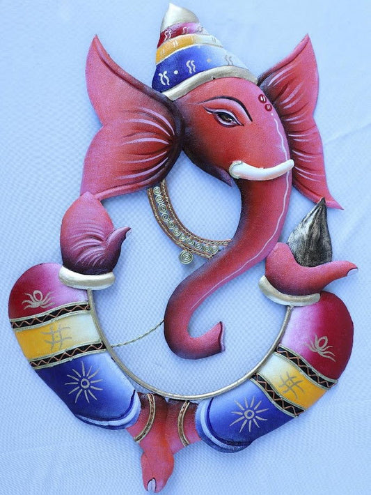 Handmade Metal 3D Ganesha for Home Decor and Gifting 25*18 Inches - ArtyCraftz.com
