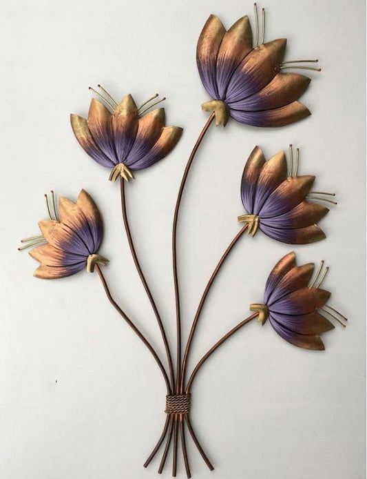 Handmade Metal Antique Flower Bunch 20*12 Inches - ArtyCraftz.com