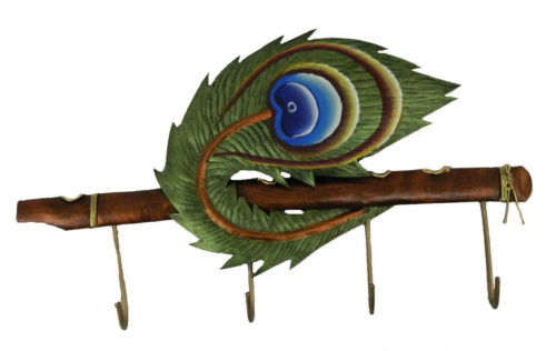 Handmade Metal Peacock Key Hanger Hooks for Home Decor and Gifting - ArtyCraftz.com