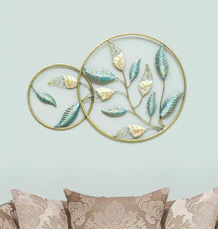 Handmade Metal W-Layla Leaf Family Wall Decor and Home Decor and Gifting 36*1*24 Inches - ArtyCraftz.com