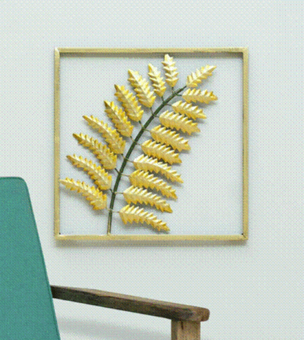 Handmade Metal W-Rich Gold Leaf Wall Decor - ArtyCraftz.com