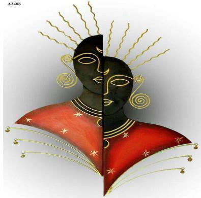 Handmade Metal Western Art Cut Face Wall Hanging for Home Decor and Gifting - ArtyCraftz.com