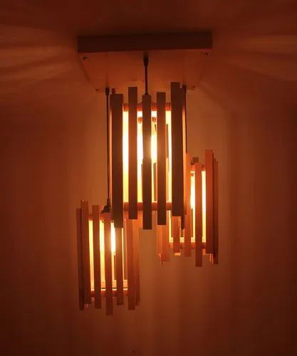 Handmade Palisade Wooden Hanging Lamp for Decoration - ArtyCraftz.com