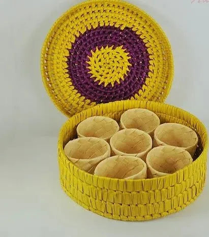 Handmade Palm Leaves Spice Box - ArtyCraftz.com