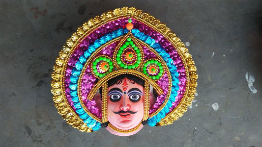 Handmade Paper Mache Mask for Wall Hanging for Home Decor and Office Decor 1 Feet - ArtyCraftz.com