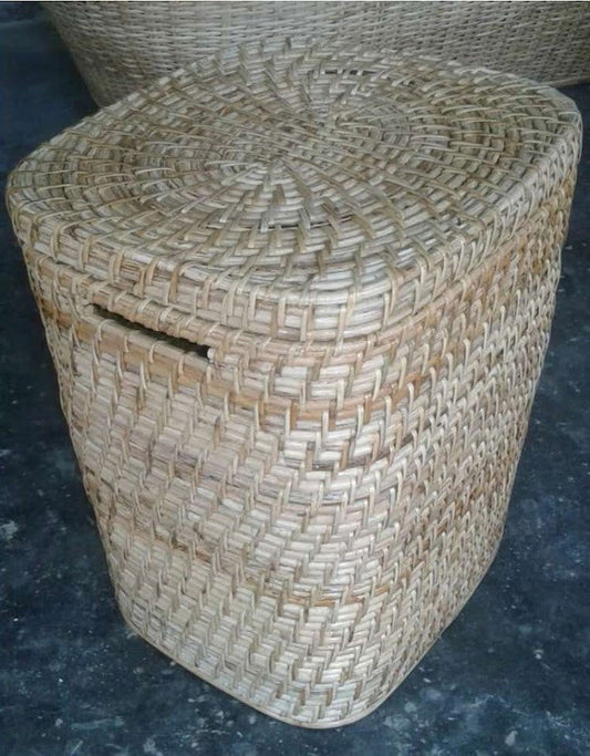 Handmade Square Laundry Basket with cover - ArtyCraftz.com