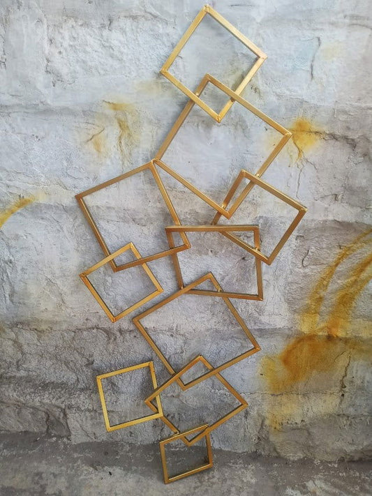 Handmade Triangle Art Geometric Steel Metal Wall 3D Decor Modern Art - ArtyCraftz.com