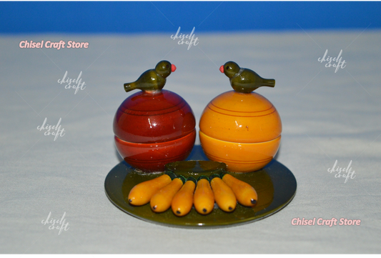 Handmade Wooden Etikoppaka Kunkuma Box Plate - ArtyCraftz.com