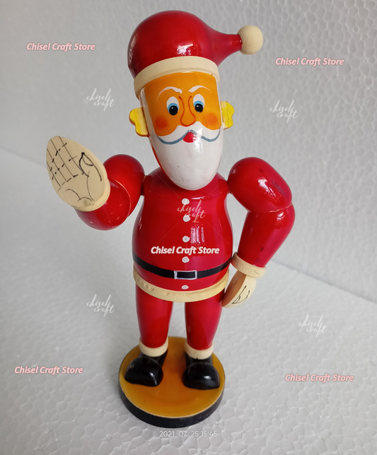 Handmade Wooden Etikoppaka Santa Claus - ArtyCraftz.com
