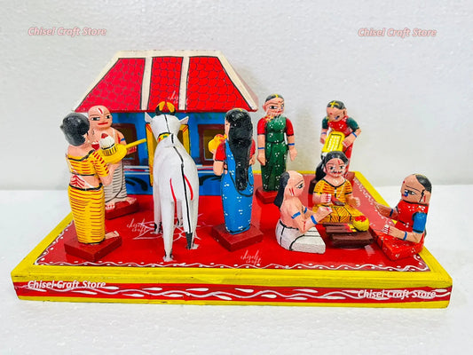 Handmade Wooden Kondapalli House Warming Set (Special) - ArtyCraftz.com