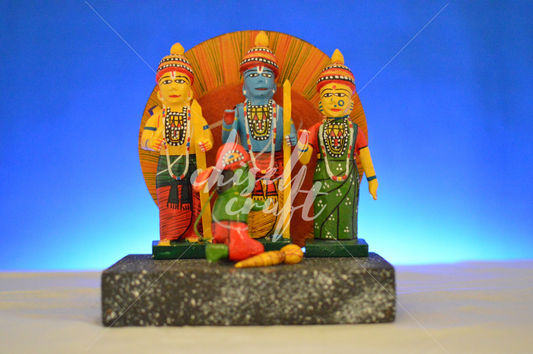 Handmade Wooden Kondapalli Rama Pattabishekam - ArtyCraftz.com