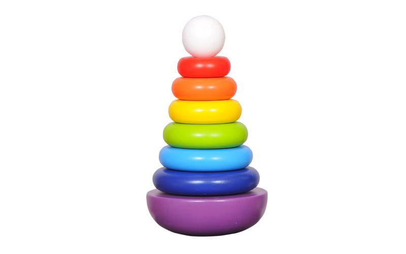 Handmade Wooden Rainbow Wobbly Stacker - ArtyCraftz.com