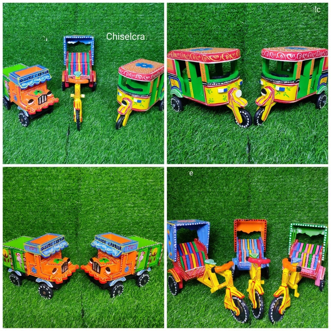 Handmade Wooden Rikshaw - ArtyCraftz.com