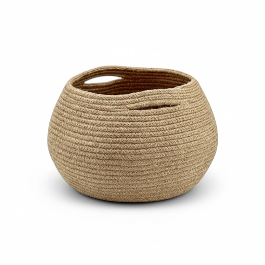 Handwoven Natural Jute Planter Basket-ArtyCraftz.com