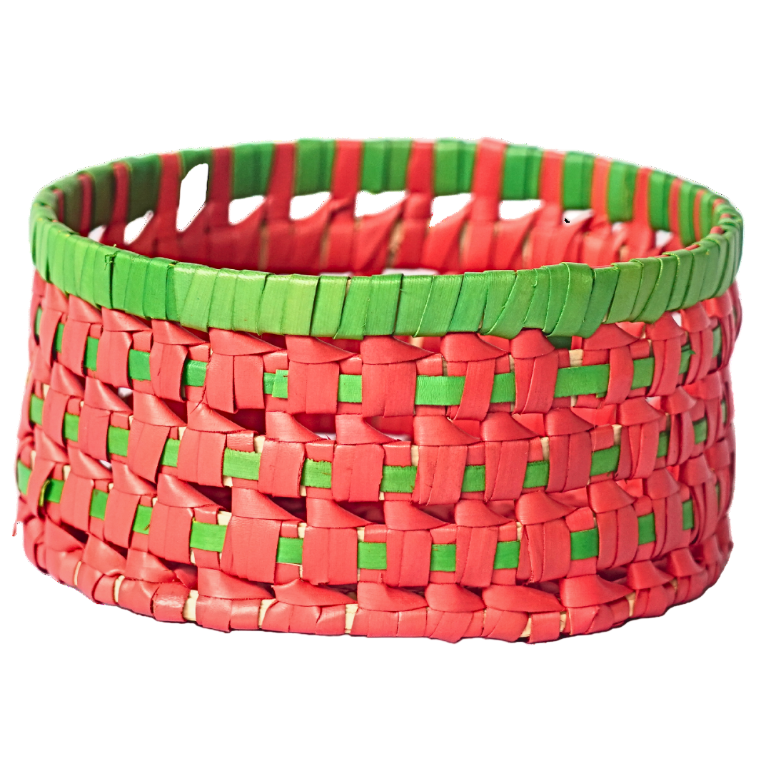 Handwoven Palm Leaves Round Storage Box Set with Lids-ArtyCraftz.com