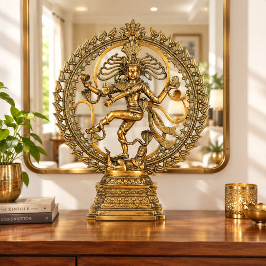 Heavy Brass Nataraja Statue - 24 Inch Lord Shiva Idol-artycraftz.com
