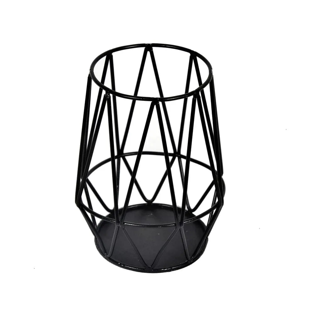 Hex Candle Holder with Black Frame