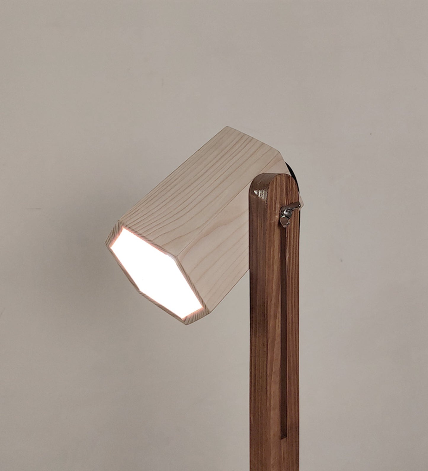 Hexspot Brown Wooden Table Lamp with Beige Wooden Lampshade-ArtyCraftz.com