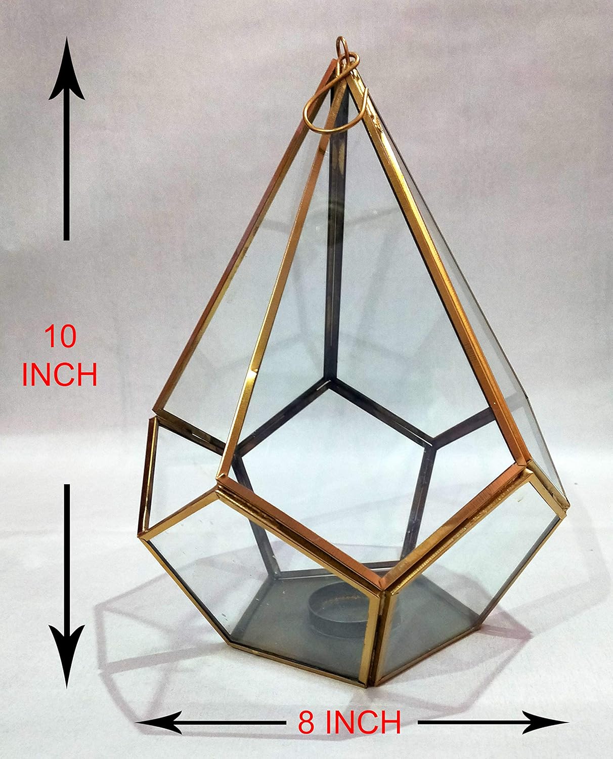 Hexagonal Geometric Terrarium Tealight Candle Holder