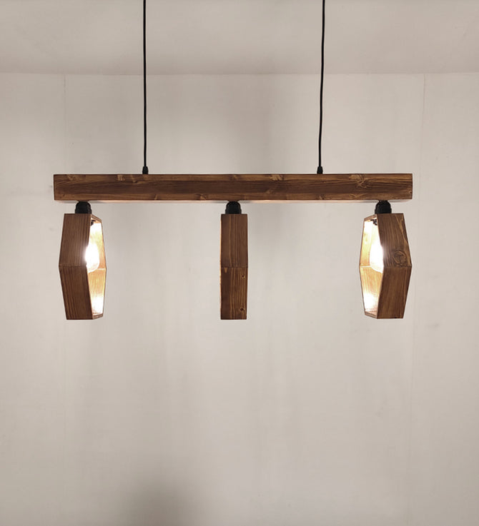 Hexagram Brown 3 Series Hanging Lamp-ArtyCraftz.com