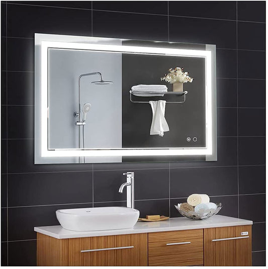 Horizontal Smart LED Wall Mirror for Bathroom (White and Warm Light)-ArtyCraftz