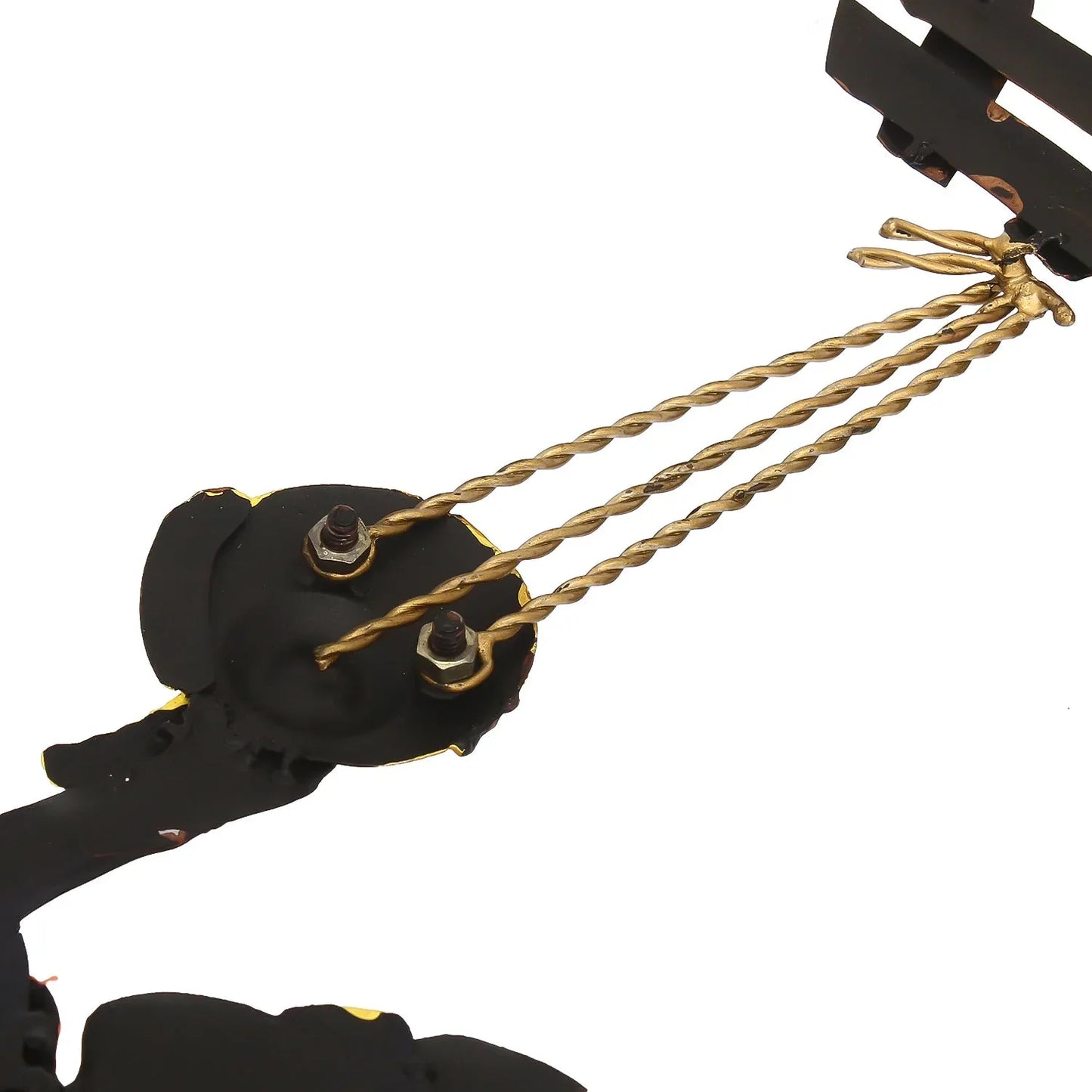 Handmade Metal Krishna Makhan Chor Wall Hanging Chain Link View