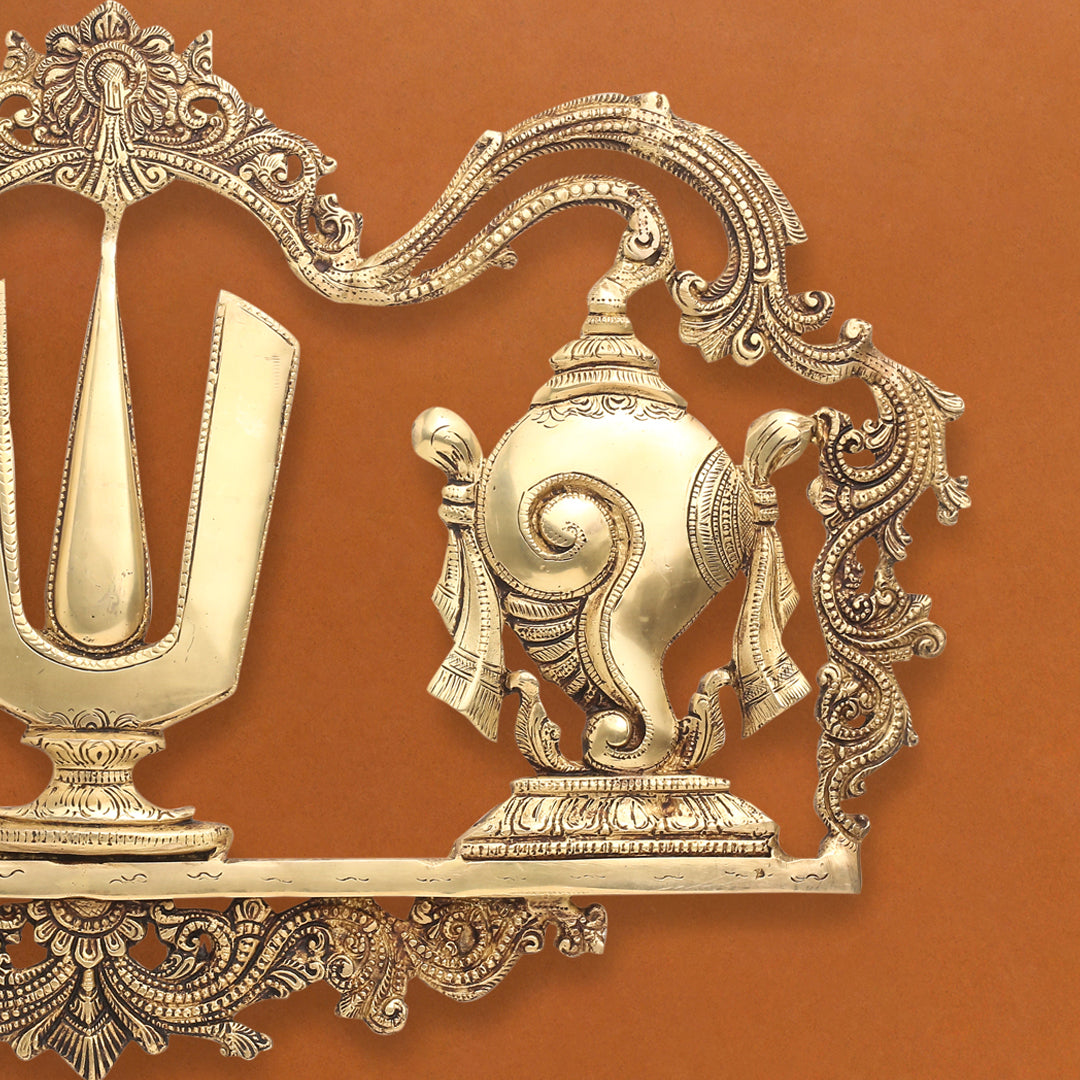 Shankh Chakra Namam Statue Wall Hanging