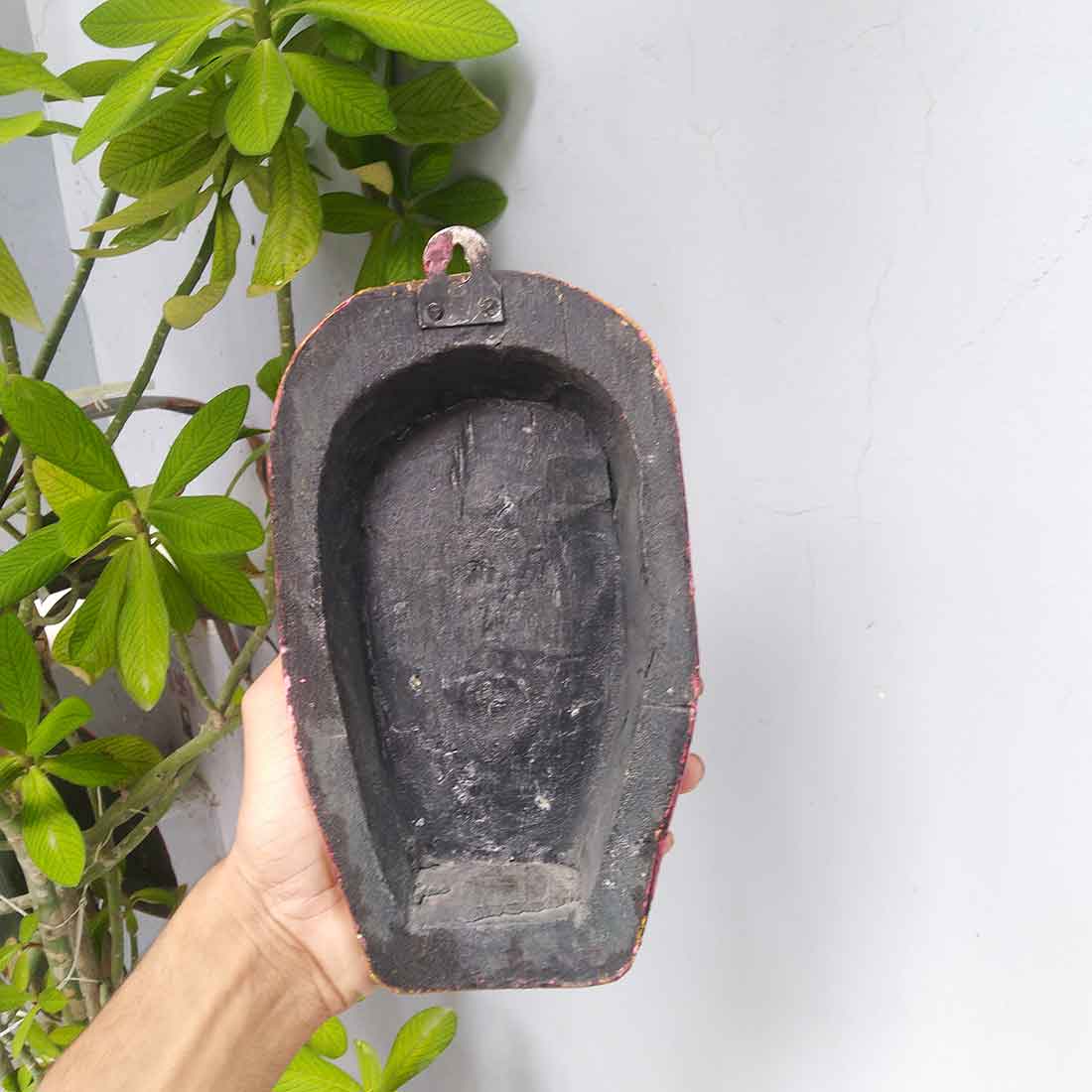 Tribal Wooden Wall Mask Nazar Battu — Entrance Decor