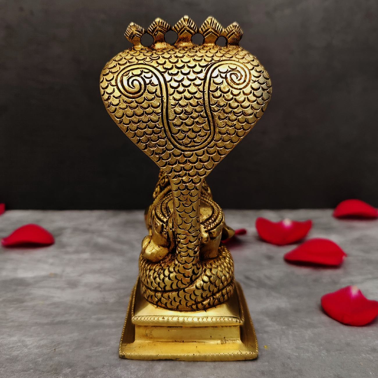 Nandi with Snake Height 6 Inch