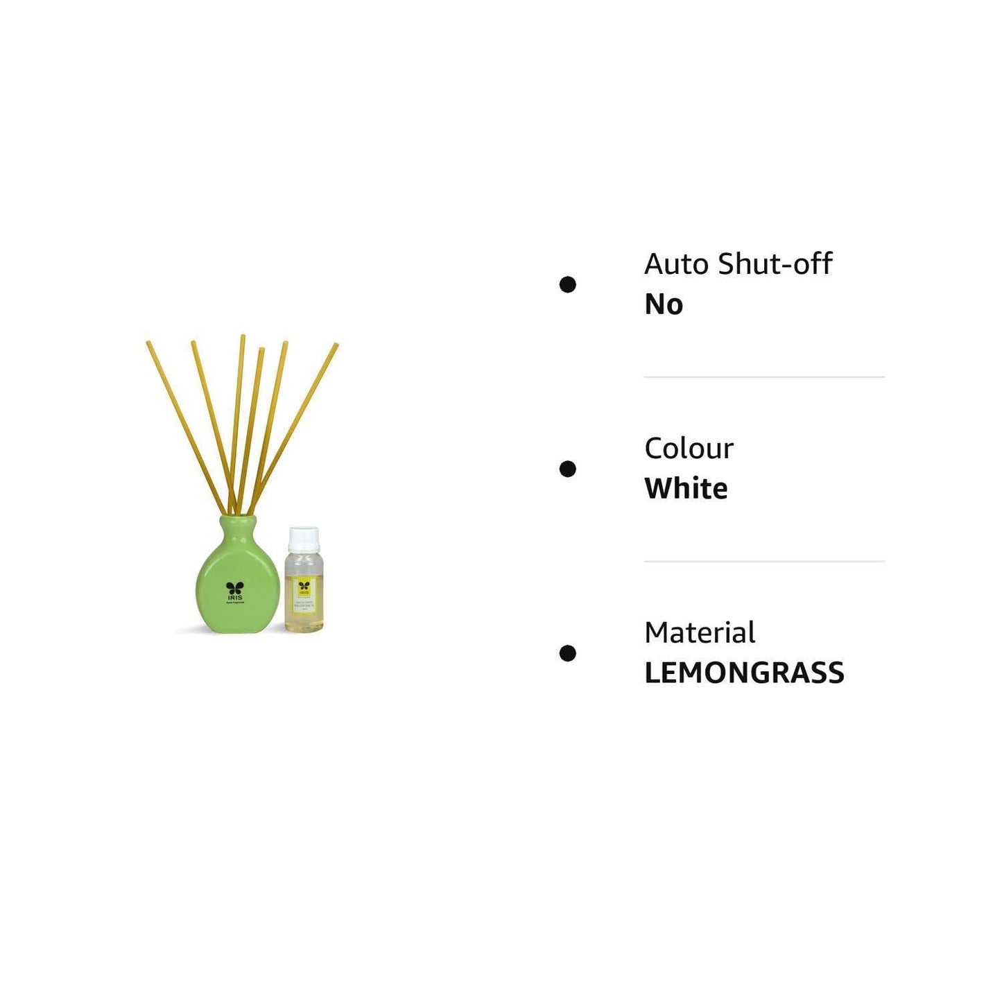 IRIS Lemongrass Reed Diffuser - Green color