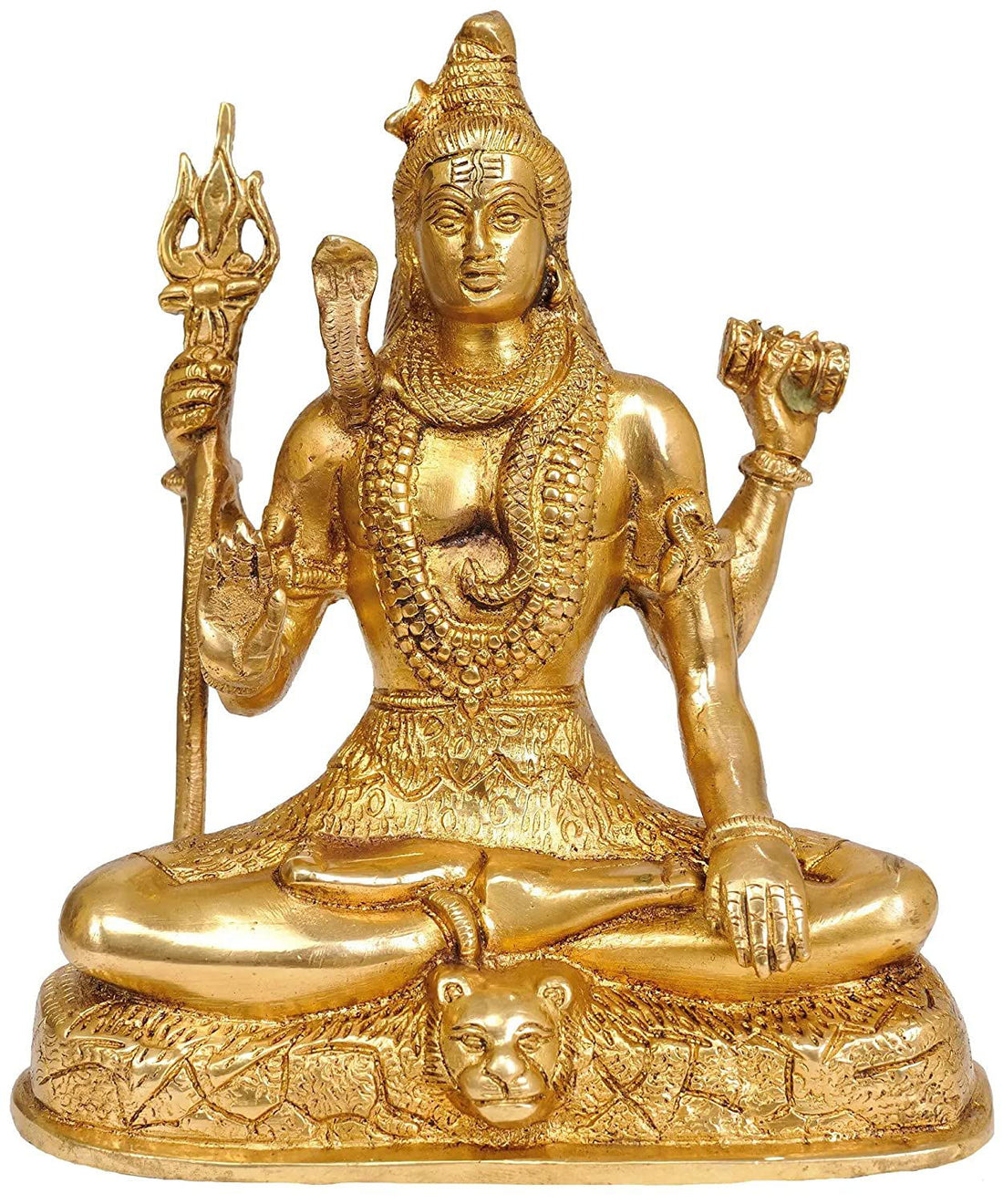 Brass Meditating Shiva Statue