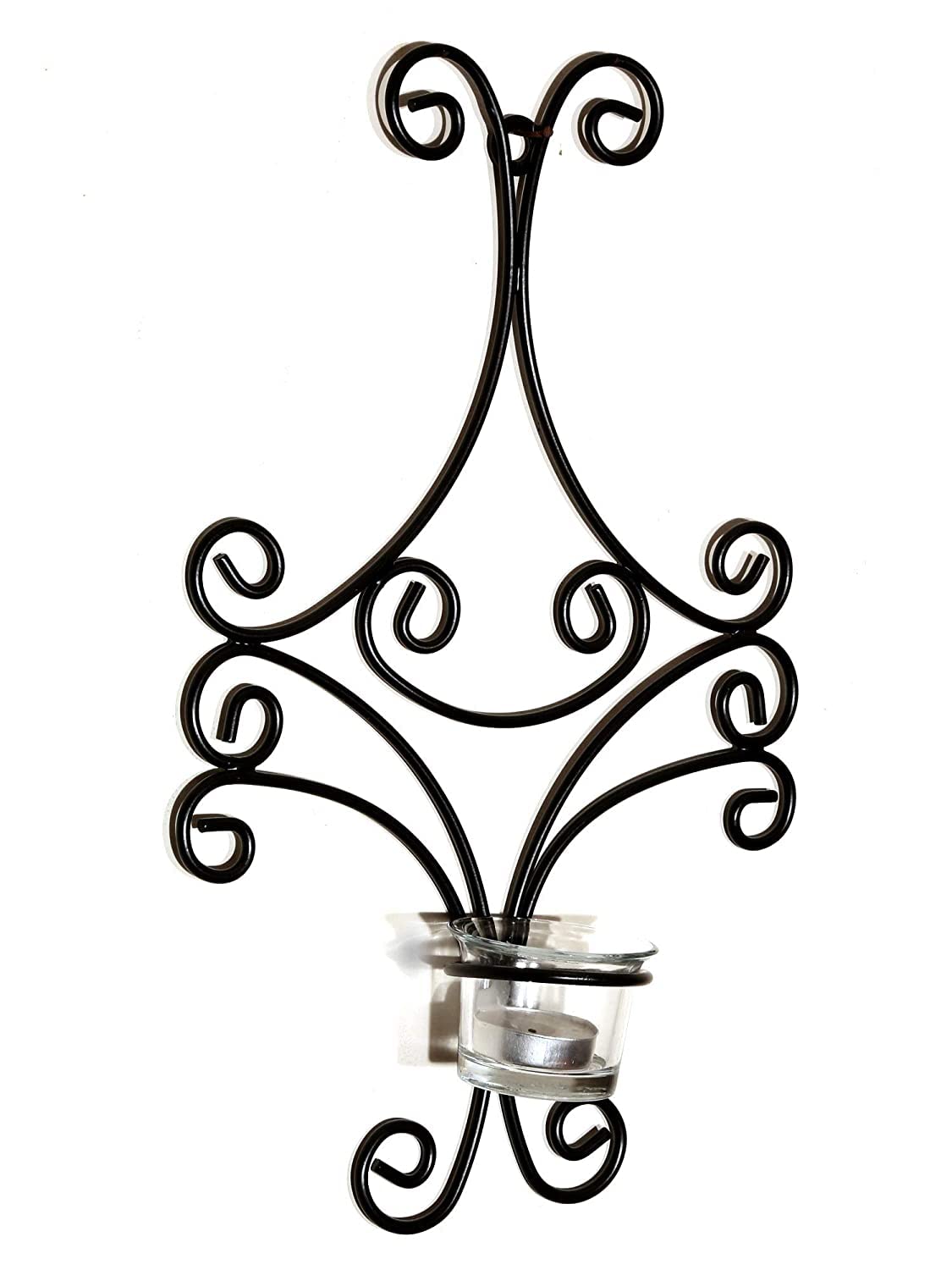 Iron Antique Wall Sconce with Tealight Holder