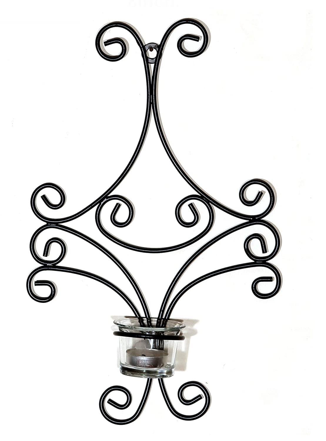 Iron Antique Wall Sconce with Tealight Holder