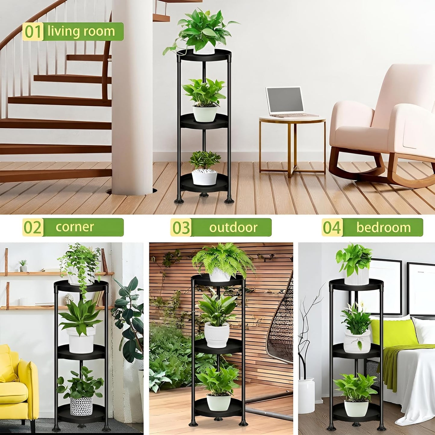 Iron 3 Tier Plant Stand-ArtyCraftz.com
