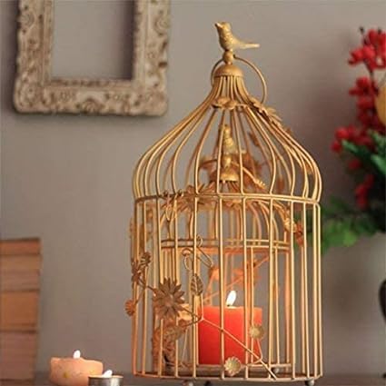 Iron Bird Cage Candle Holder