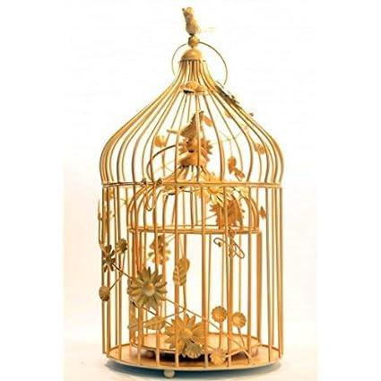 Iron Gold  Bird Cage Candle Holder