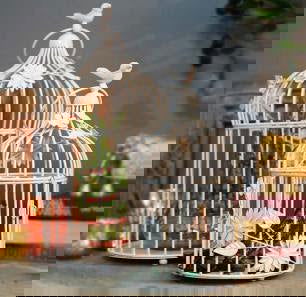 Iron Bird Cage White Color - ArtyCraftz.com